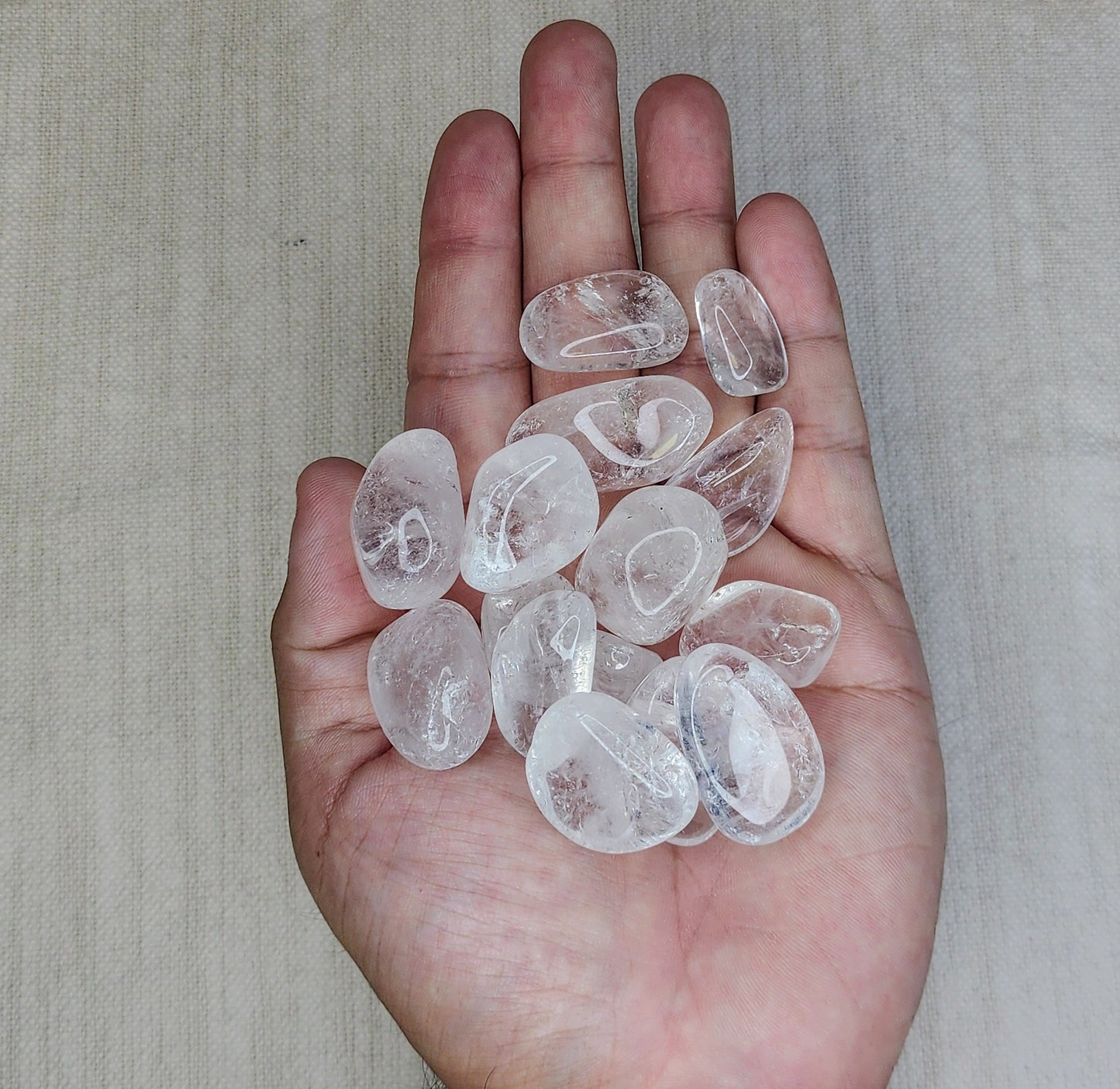 Clear Quartz Tumbled - Energy Cleansing - Clear Quartz - Healing Crystals - Cleansing Crystals - Energy Stone