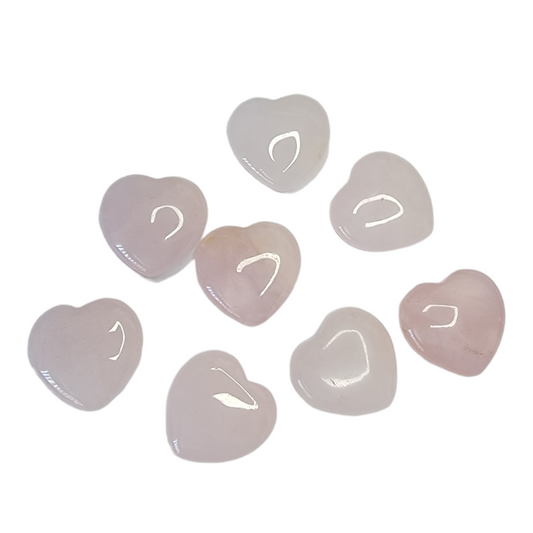 Rose Quartz Heart- 1.25"