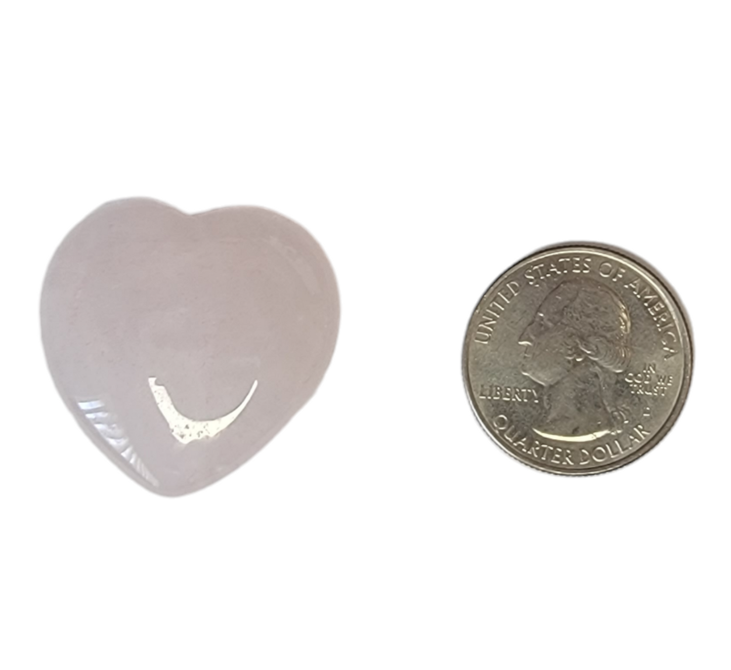 Rose Quartz Heart- 1.25"